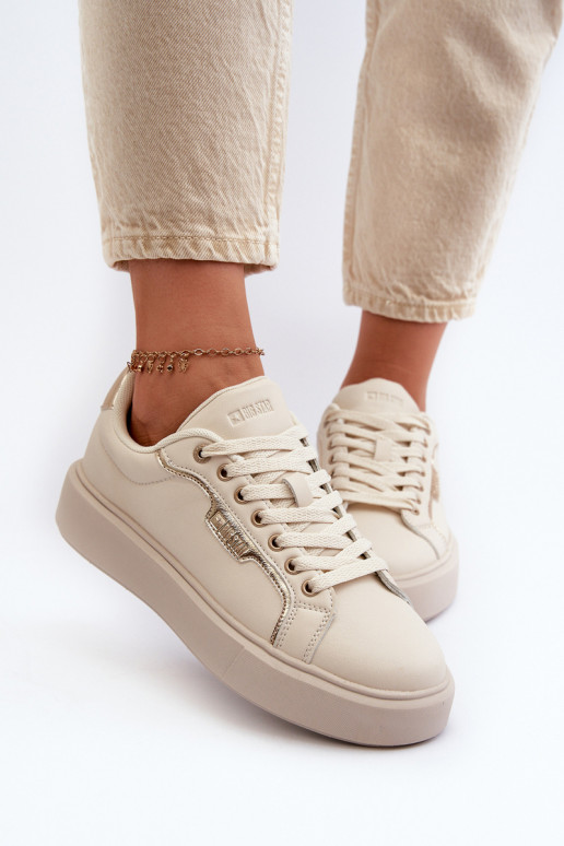 Sneakers modelio batai Moteriškas Big Star NN274334 Memory Foam System smėlio spalvos