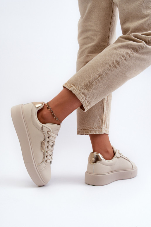 Sneakers modelio batai Moteriškas Big Star NN274334 Memory Foam System smėlio spalvos