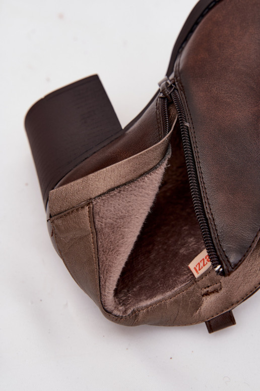 pašiltinti Moteriški aulinukai iš eko odos CzekoladoĮe Talienne