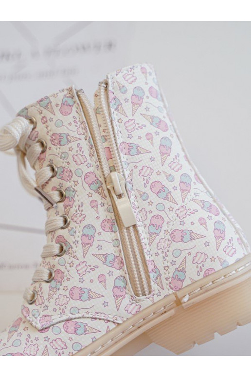 pašiltinti Aulinukai Vaikiški su užtrauktukais smėlio spalvos Dolida