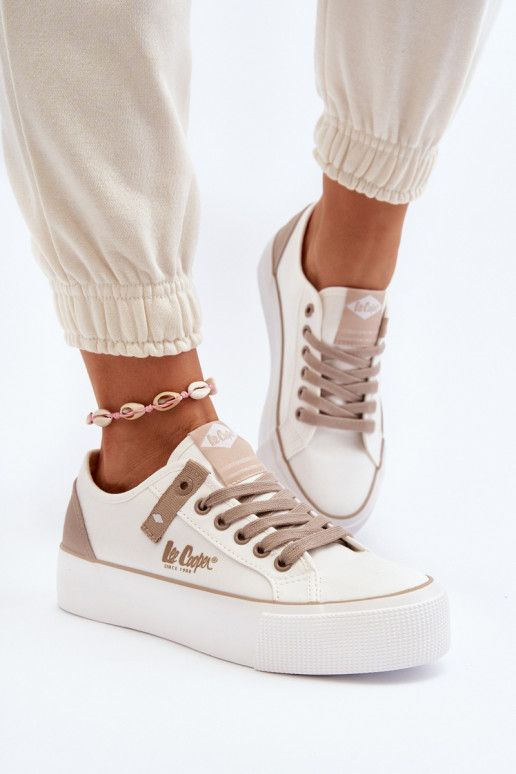  Laisvalaikio bateliai Lee Cooper LCIN-24-31-2198 baltos spalvos