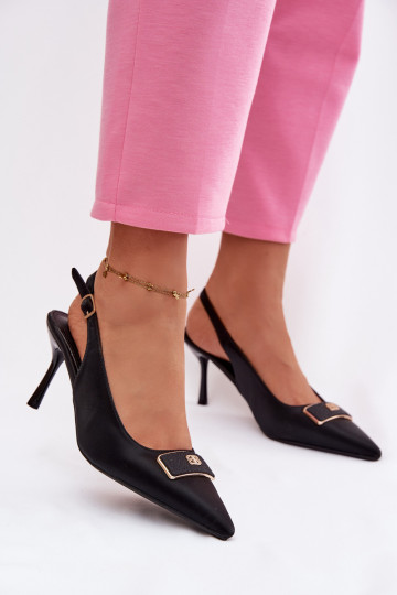 aukštakulnės basutės Moteriškas Su puošniais Detalem juodos spalvos Lurella 2