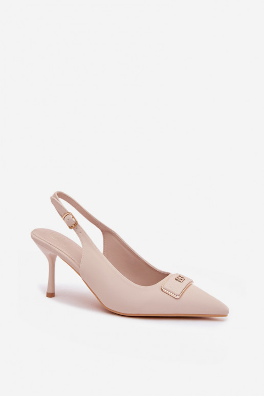 aukštakulnės basutės Moteriškas Su puošniais Detalem dramblio kaulo spalvos Lurella