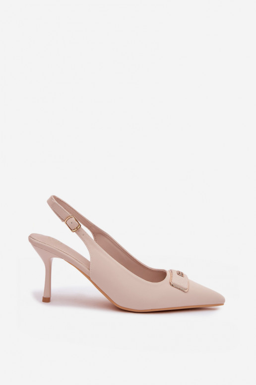 aukštakulnės basutės Moteriškas Su puošniais Detalem dramblio kaulo spalvos Lurella