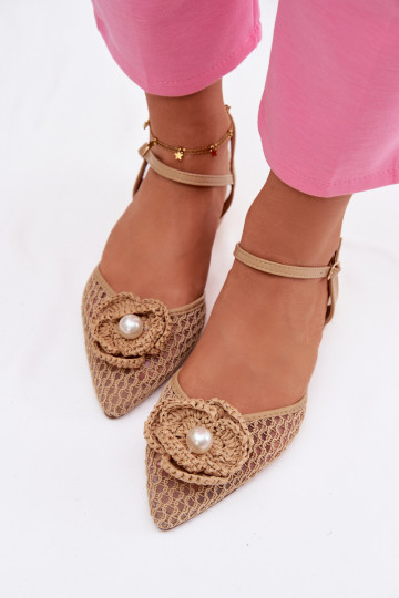 Moteriškos basutės Klocke Su puošniais Detalem smėlio spalvos Vionessa