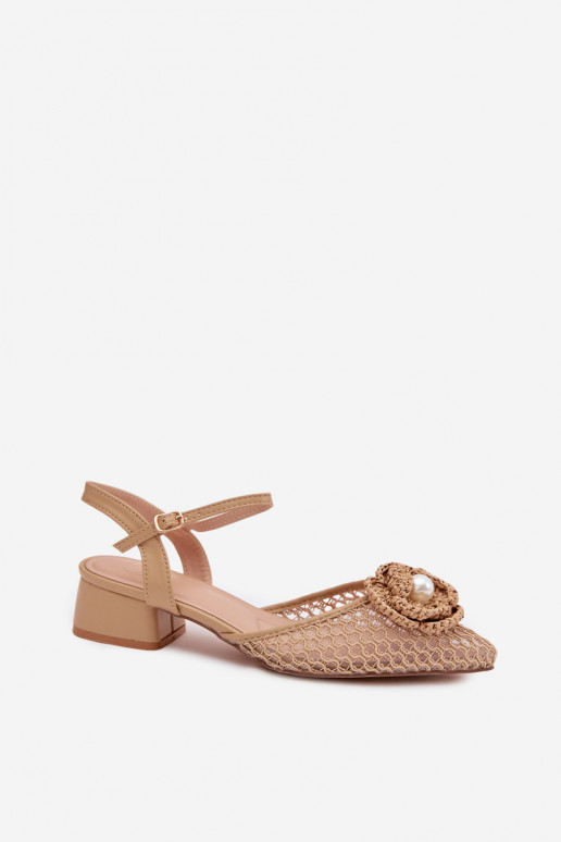 Moteriškos basutės Klocke Su puošniais Detalem smėlio spalvos Vionessa