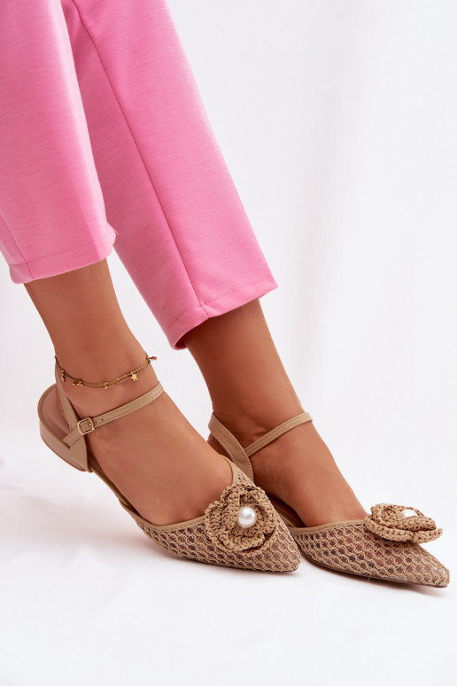 Moteriškos basutės Klocke Su puošniais Detalem smėlio spalvos Vionessa