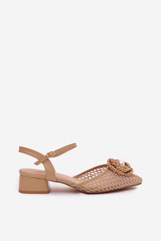 Moteriškos basutės Klocke Su puošniais Detalem smėlio spalvos Vionessa