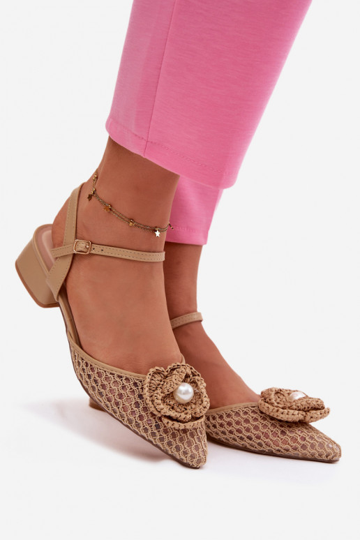 Moteriškos basutės Klocke Su puošniais Detalem smėlio spalvos Vionessa