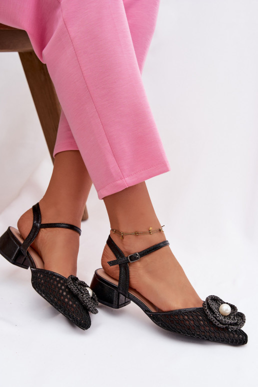 Moteriškos basutės Klocke Su puošniais Detalem juodos spalvos Vionessa