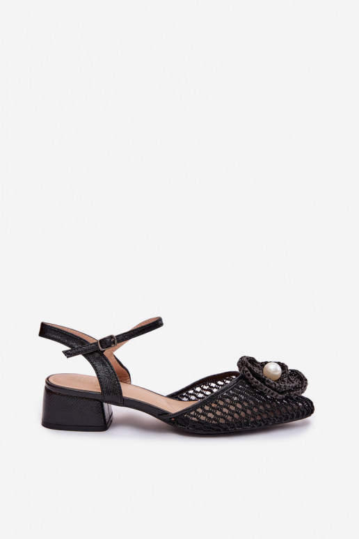 Moteriškos basutės Klocke Su puošniais Detalem juodos spalvos Vionessa