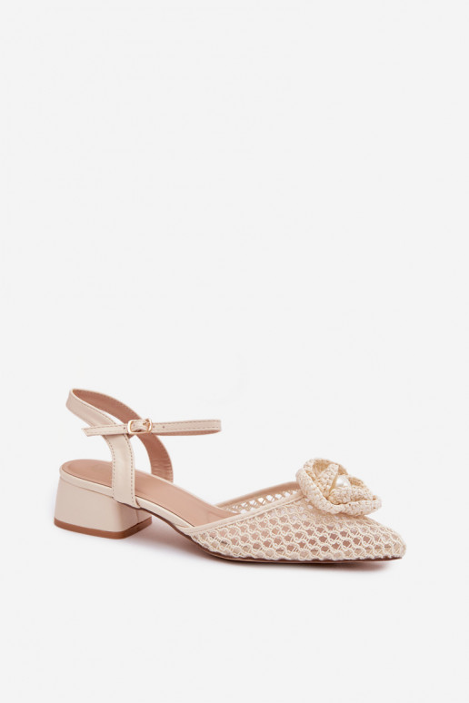 Moteriškos basutės Klocke Su puošniais Detalem dramblio kaulo spalvos Vionessa