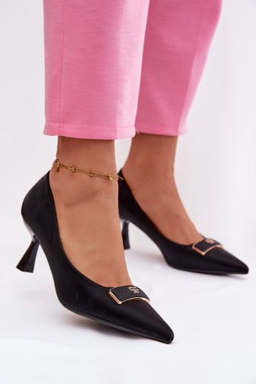 Bateliai Su puošniais Detalem juodos spalvos Fessira 2