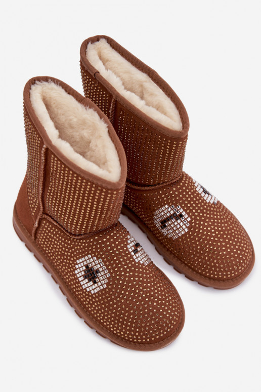 Dekoruotos Aukštas sniego batai Moteriškas rudos spalvos Galivra