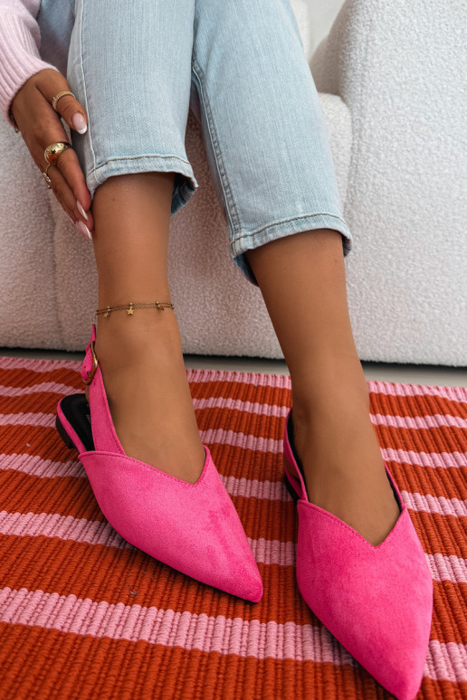 Balerinos su aukso spalvos sagtimis iš eko zomšosoĮe rožinės spalvos Palerra