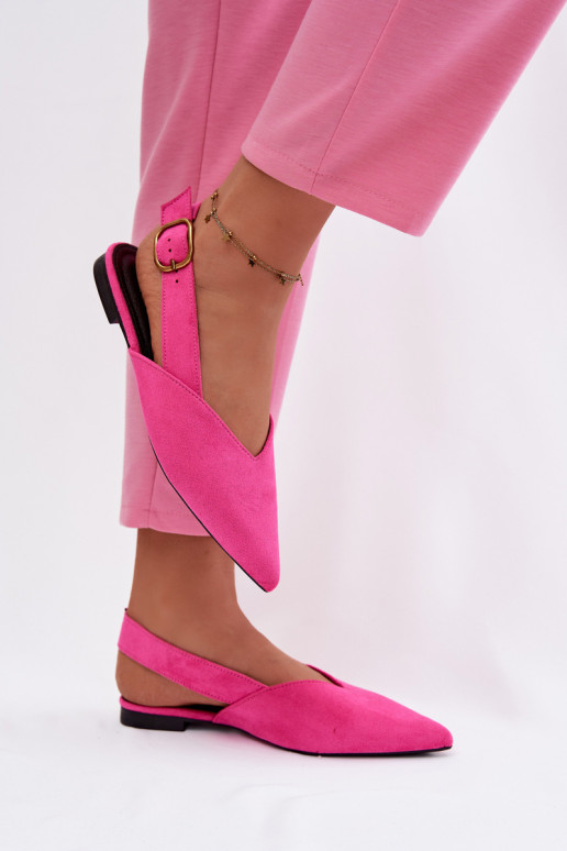 Balerinos su aukso spalvos sagtimis iš eko zomšosoĮe rožinės spalvos Palerra