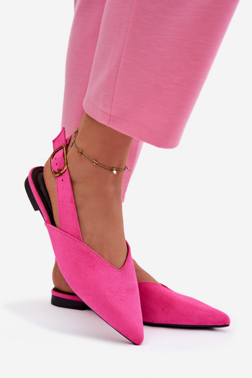 Balerinos su aukso spalvos sagtimis iš eko zomšosoĮe rožinės spalvos Palerra