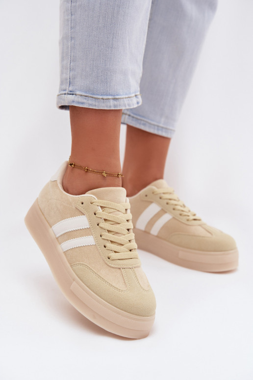 Sneakers modelio batai Moteriškas su platforma geltonos spalvos Giselia