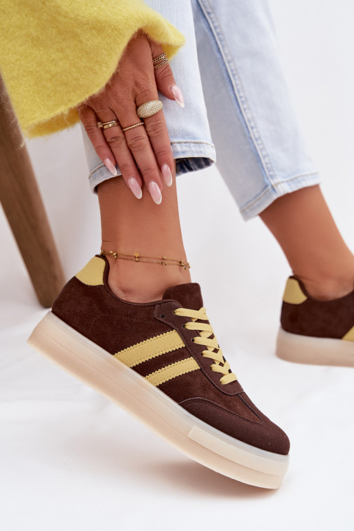 Sneakers modelio batai Moteriškas su platforma CzekoladoĮe Giselia