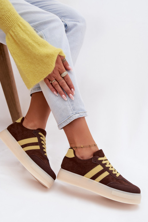 Sneakers modelio batai Moteriškas su platforma CzekoladoĮe Giselia