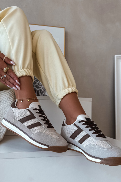 Smėlio spalvos moteriški sportiniai bateliai „Sneakers" modelio „Soretta"