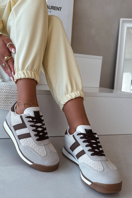 Smėlio spalvos moteriški sportiniai bateliai „Sneakers" modelio „Soretta"