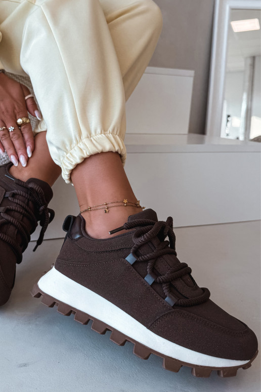 Sportiniai bateliai su platforma šokoladinės spalvos Riadella