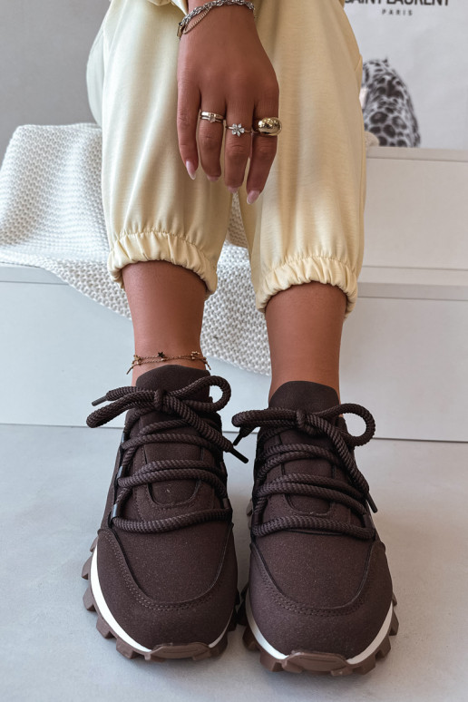 Sportiniai bateliai su platforma šokoladinės spalvos Riadella