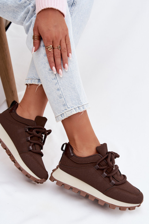 Sportiniai bateliai su platforma šokoladinės spalvos Riadella