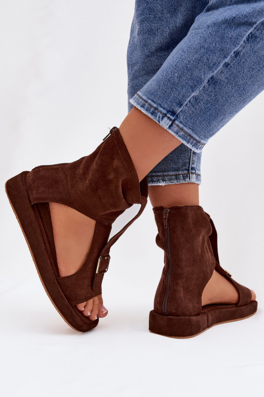 Moteriškos basutės su auliuku CzekoladoĮe Coralya