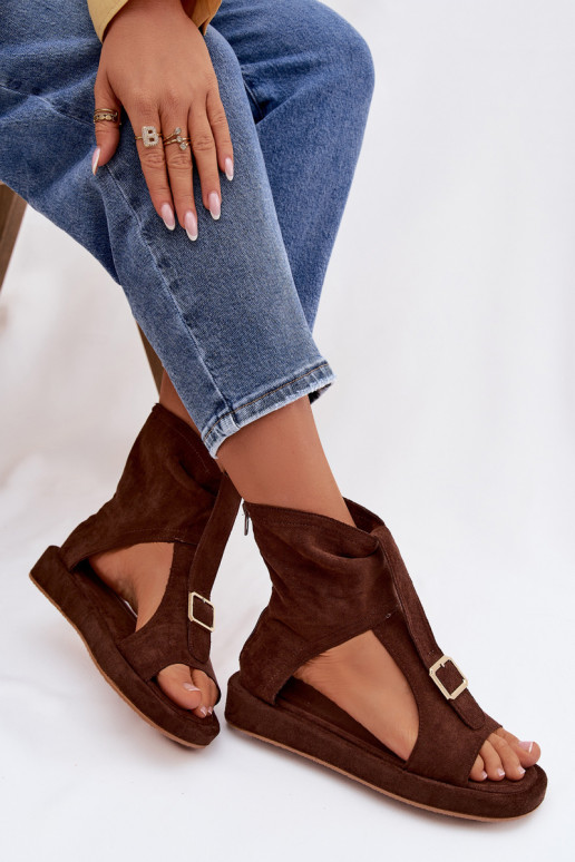 Moteriškos basutės su auliuku CzekoladoĮe Coralya