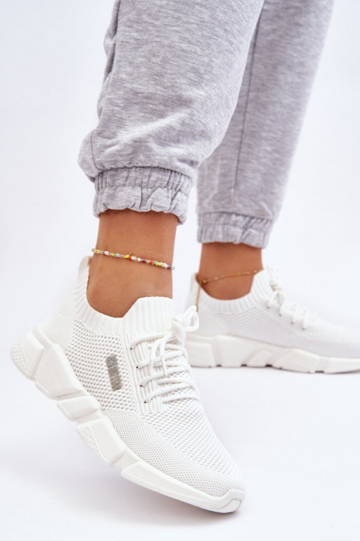 Moteriškas  Sneakers modelio batai Memory Foam System Big Star JJ274268 baltos spalvos