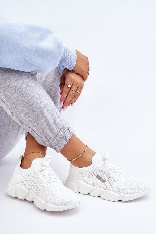 Moteriškas  Sneakers modelio batai Memory Foam System Big Star JJ274268 baltos spalvos