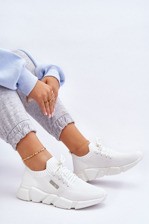 Moteriškas  Sneakers modelio batai Memory Foam System Big Star JJ274268 baltos spalvos