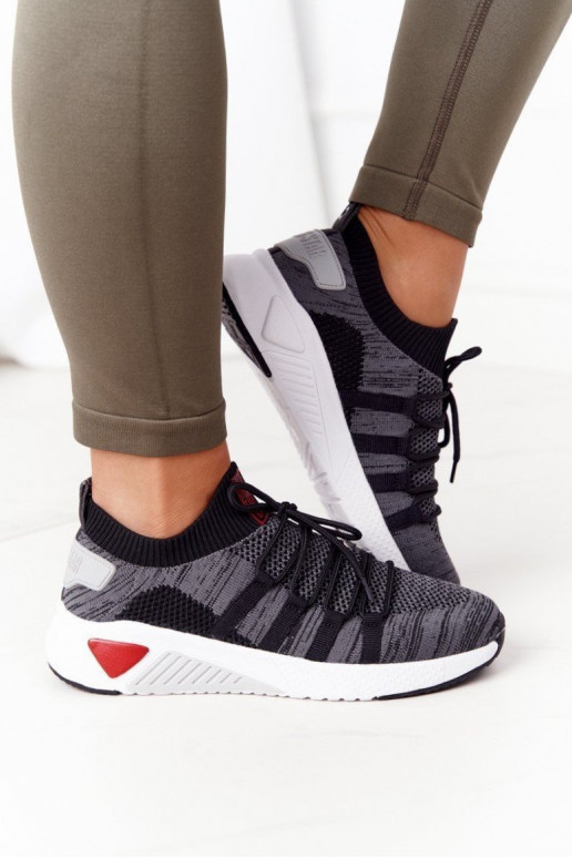 Moteriškas Sportinio stiliaus batai Memory Foam Big Star HH274532 pilkos spalvos