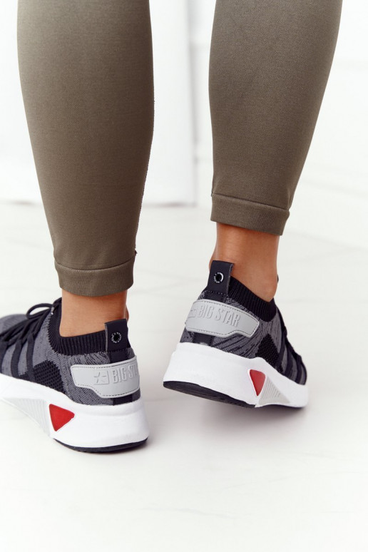 Moteriškas Sportinio stiliaus batai Memory Foam Big Star HH274532 pilkos spalvos
