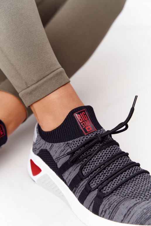 Moteriškas Sportinio stiliaus batai Memory Foam Big Star HH274532 pilkos spalvos