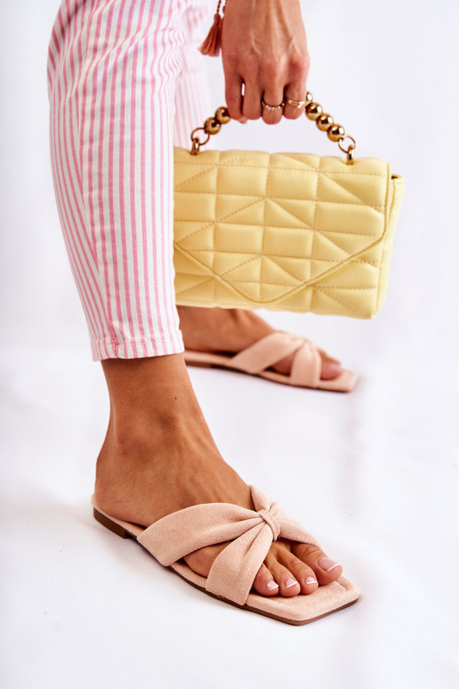 Moteriškas veliūriniai Šlepetės Šviesaus rausvo atspalvio Vanilla Sky