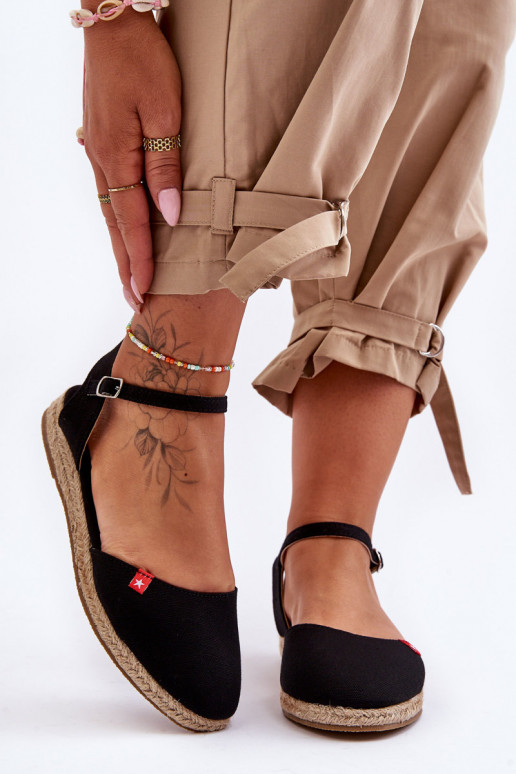 Moteriškas espadrilės su platforma Big Star FF274526 juodos spalvos