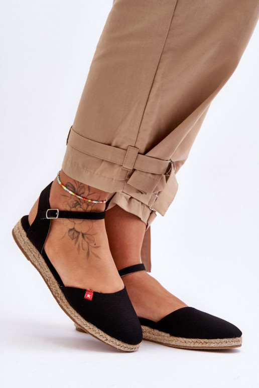 Moteriškas espadrilės su platforma Big Star FF274526 juodos spalvos