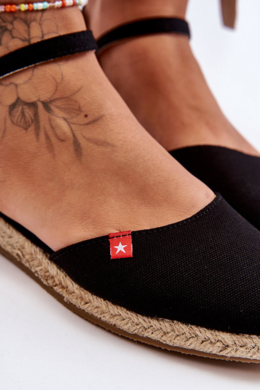 Moteriškas espadrilės su platforma Big Star FF274526 juodos spalvos