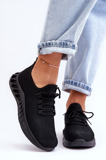 Moteriškas Įsispiriamo modelio  Sneakers modelio batai juodos spalvos Venett 2