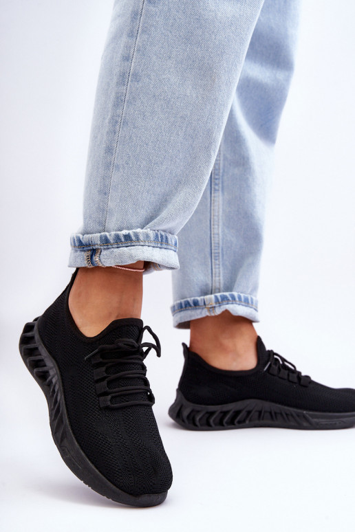 Moteriškas Įsispiriamo modelio  Sneakers modelio batai juodos spalvos Venett