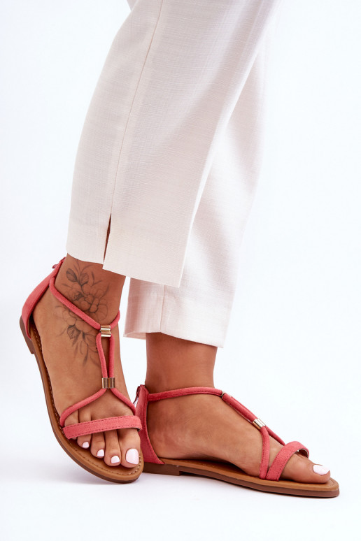 Moteriškas Lygiapadės basutės Į Pilį koralinės spalvosas Jullie