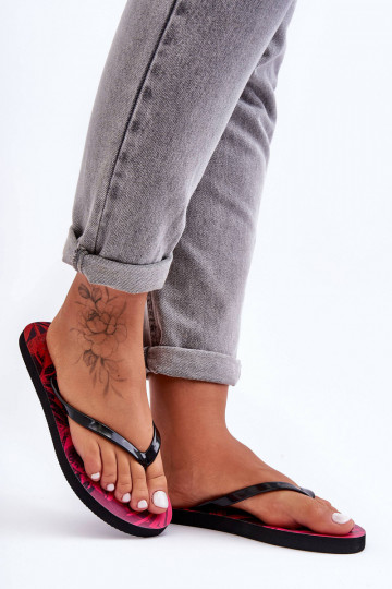 Klasikinio modelio Šlepetės Šlepetės 4F 4FSS23FFLIF060-90S Juodos ir-rožinės spalvos 2