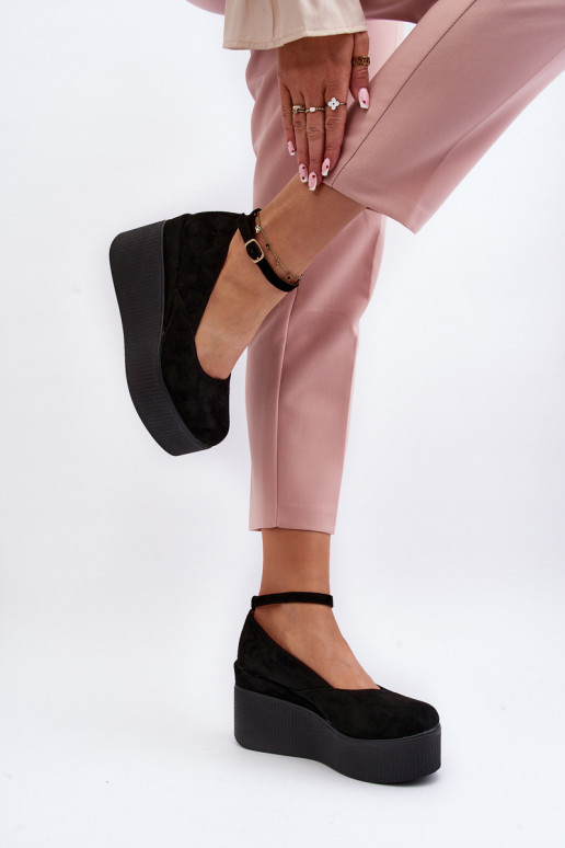 Moteriškas espadrilės Ant platformos juodos spalvos Tai turilla