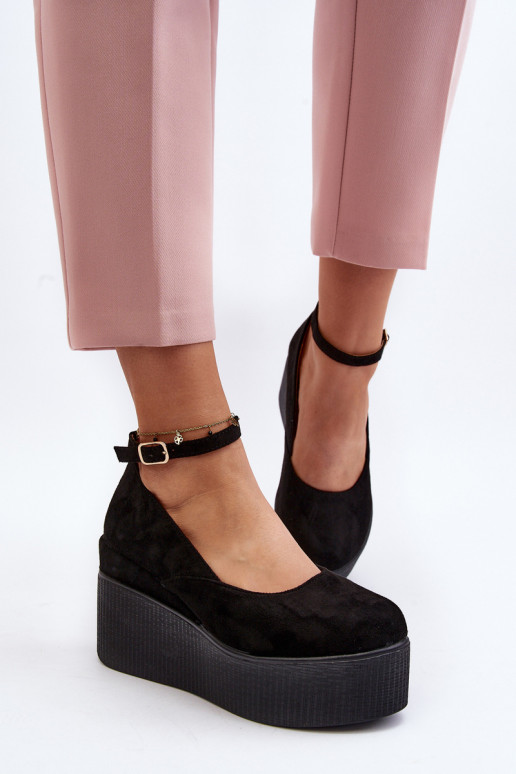 Moteriškas espadrilės Ant platformos juodos spalvos Tai turilla