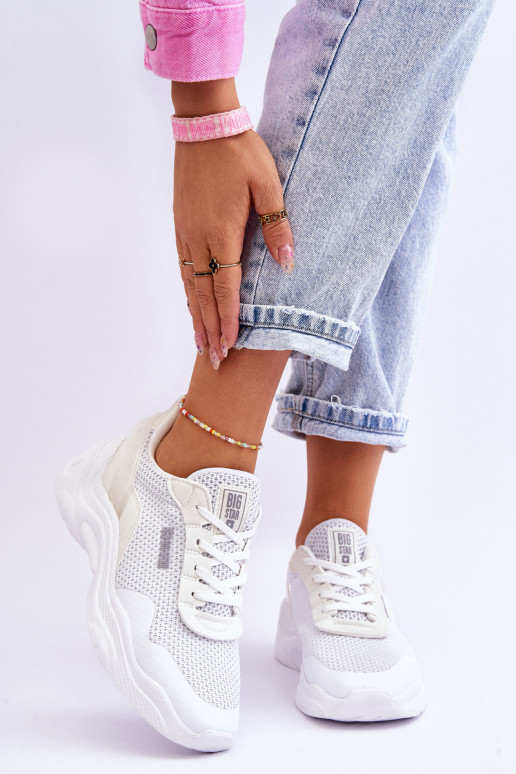 Moteriškas  sportiniai bateliai Memory Foam System Big Star LL274A064 baltos spalvos