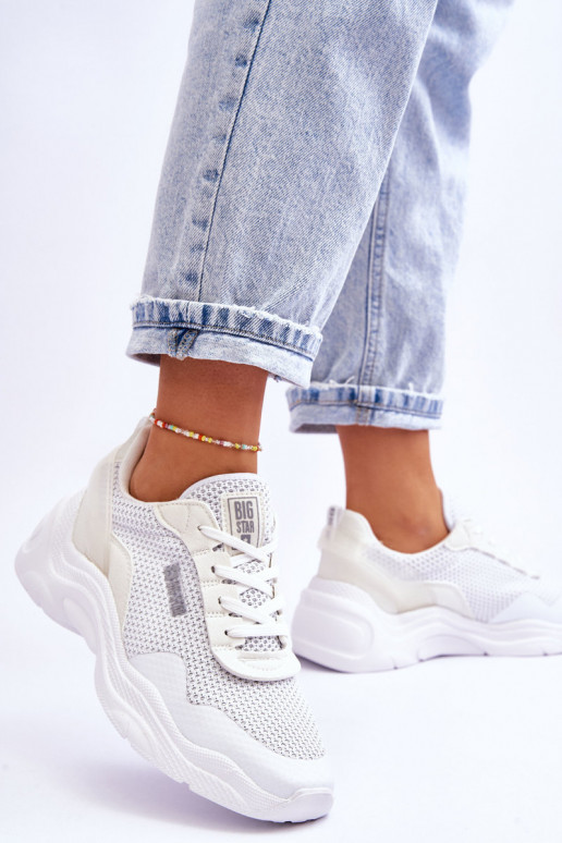Moteriškas  sportiniai bateliai Memory Foam System Big Star LL274A064 baltos spalvos