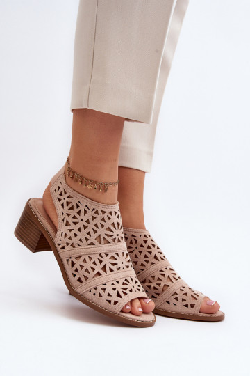 su aužūro elementais Aukštakulniai sandalai Nude Serapina 2